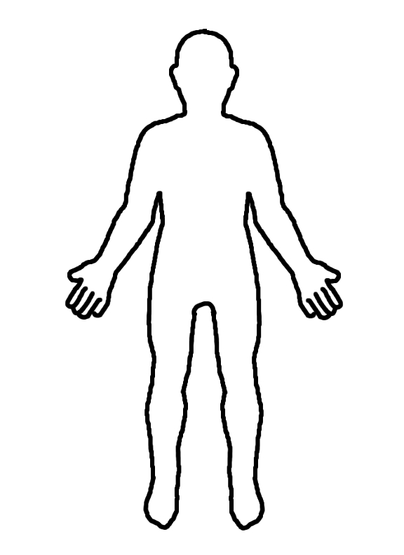 Featured image of post Full Body Diagram Outline Blank body diagram the human body consists of organs and wood systems which come together blank body diagram